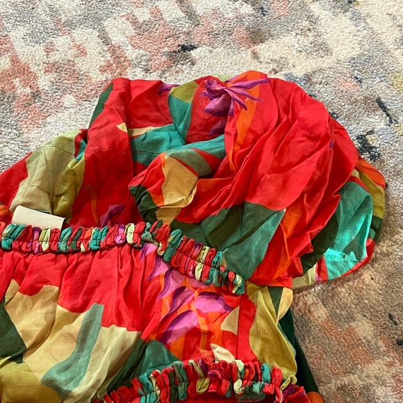 FARM RIO HELICONIA RED MINI DRESS - Picture 7 of 10